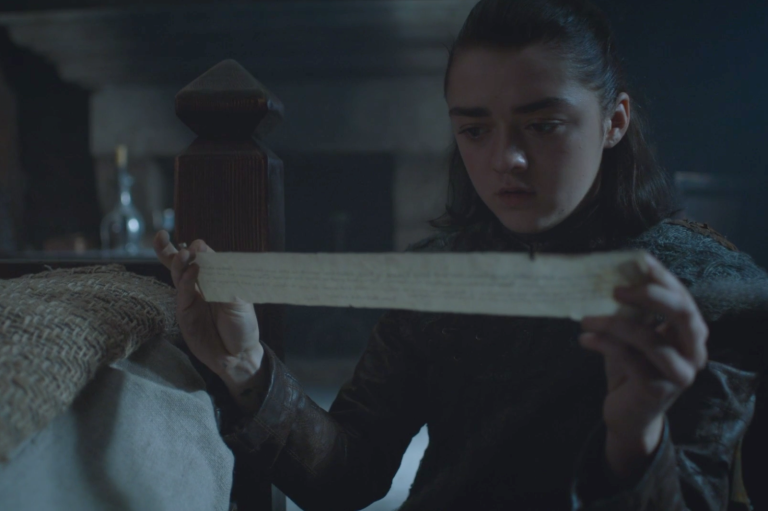 Arya-Sansa-letter-game-of-thrones-eastwatch